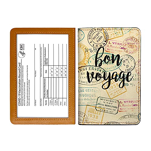 Vaccination Passport Holder CDC Issued Vaccine Card Case Protector Cover RFID Travel Wallet
