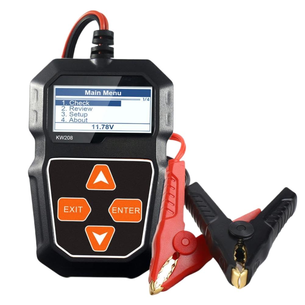 Probador de carga de coche de 12V, Analizador de alternador automotriz profesional, prueba de voltaje de forma de onda Compatible con coche, barco y motocicleta