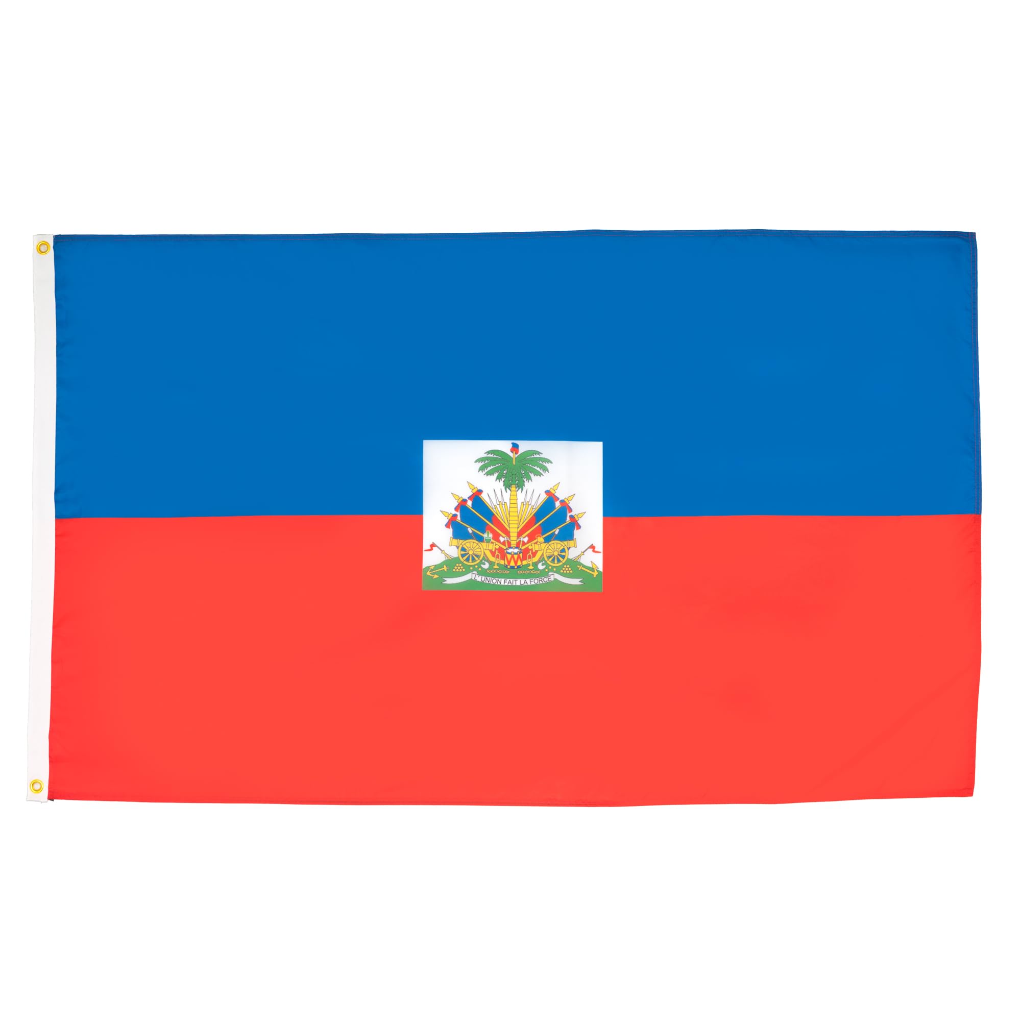 AZ FLAG - Set of 2 Haiti Flags – 150 x 90 cm – 100% Polyester Haitian Flag with Integrated Metal Eyelets — image 1