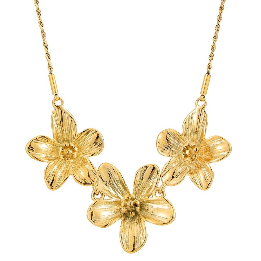MIAMI Jewellery Gold Necklace for Woman | Adjustable Long Chain Pendant Necklace | Stylish Locket Jewellery for Women | Valentine Gifts for Woman & Girlfriend | Necklace Set | Anti Tarnish -188