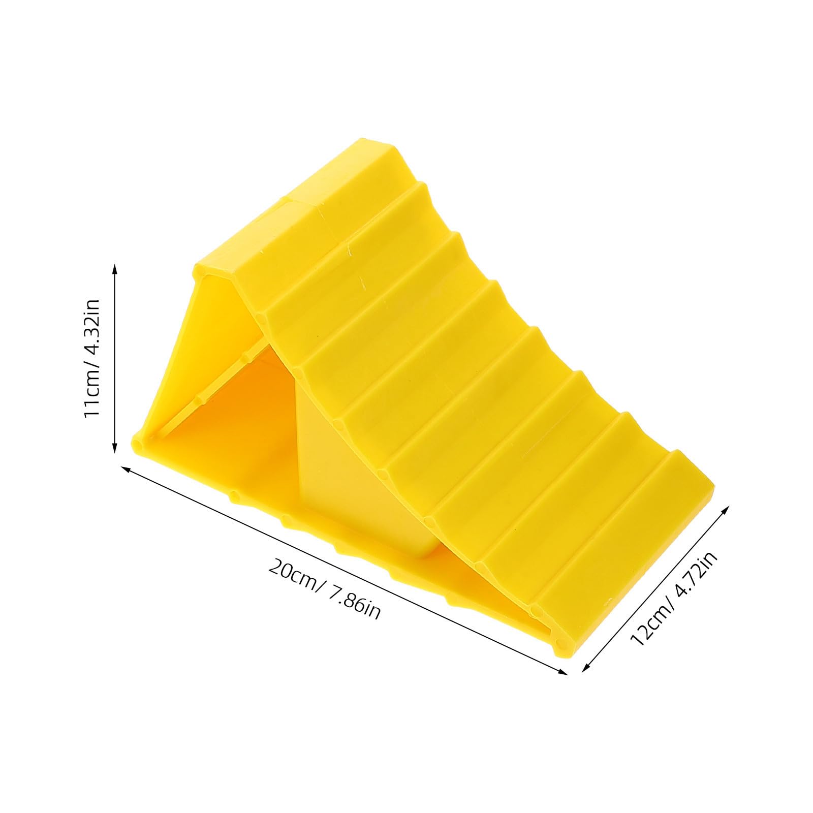 SOLUSTRE Robuster Kunststoff Radkeil 20x12x11cm Rutschfester Reifenblock für Pkw Wohnmobil LKW Kompakter Unterlegkeil für Garagen und Steigungen 1 Paar