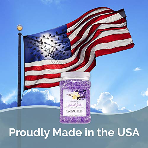 Smells Begone Odor Eliminator Gel Bead Refill - Eliminates Odor From Bathrooms, Boats, Cars, Rvs & Pet Areas - Made With Essential Oils - Lavender Vanilla Scent - 48 Ounce #TOP4