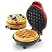 GUJIN Gaufrier Mini machine à gaufres 4,80 3,46 en acier inoxydable 350 W - Fabricant de gâteaux électriques pour crêpes, biscuits, chaffle, snacks sains, mini burgers, gaufres belges
