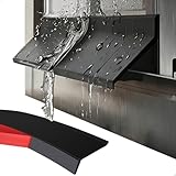Bas de Porte Anti Pluie, Élargir Bande de Protection Anti-pluie, Joint Caoutchouc Autocoll...