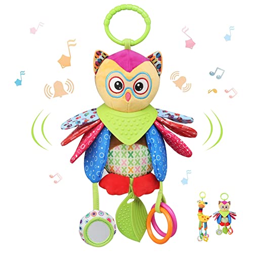 JoyLife Sonajero recién Nacido, Montessori Muñeca de Peluche Felpa, Sentido Regalo Niños Niñas, Sonajeros Suaves Juguetes para bebés de 3 6 9 12 Meses Niños y niñas Cover