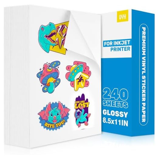 240 Sheets Printable Vinyl Sticker Paper