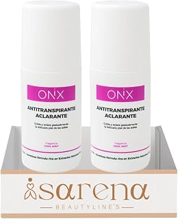 ONIX 2 pack antitraspirante desodorante aclarado natural iluminador de axilas roll-on crema, protección unisex vitamina E tono natural tone-evening deodorant 60ml
