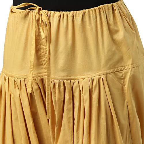 Image of GO COLORS Soft Cotton Salwar for Women | Relaxed Fit, Mid Rise, Ankle Length, Drawstrings