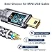 Mini USB Cable[2-Pack 3.3ft+6.6ft], JSAUX USB 2.0 A to Mini B Cable Charging Cord Compatible with Ti-84 Plus CE Graphing Calculators, PS3 Controller, GoPro, Digital Camera, GPS Receiver, Dash Cam Grey