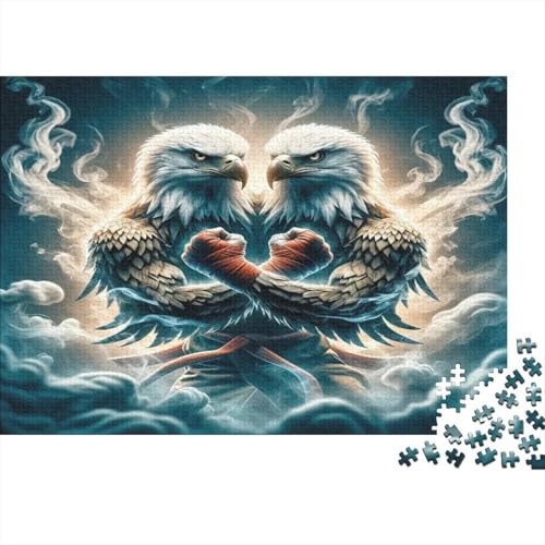 Puzzle de 1000 piezas para adultos con diseño de águilas y nubes 52x38cm
