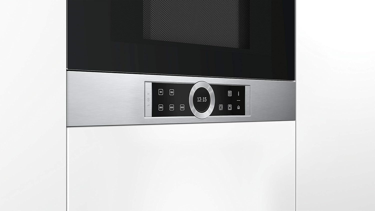 Bosch BFL634GS1 - Série 8 - Micro-ondes intégrable - 60 x 38 cm - 21 litres - Inox