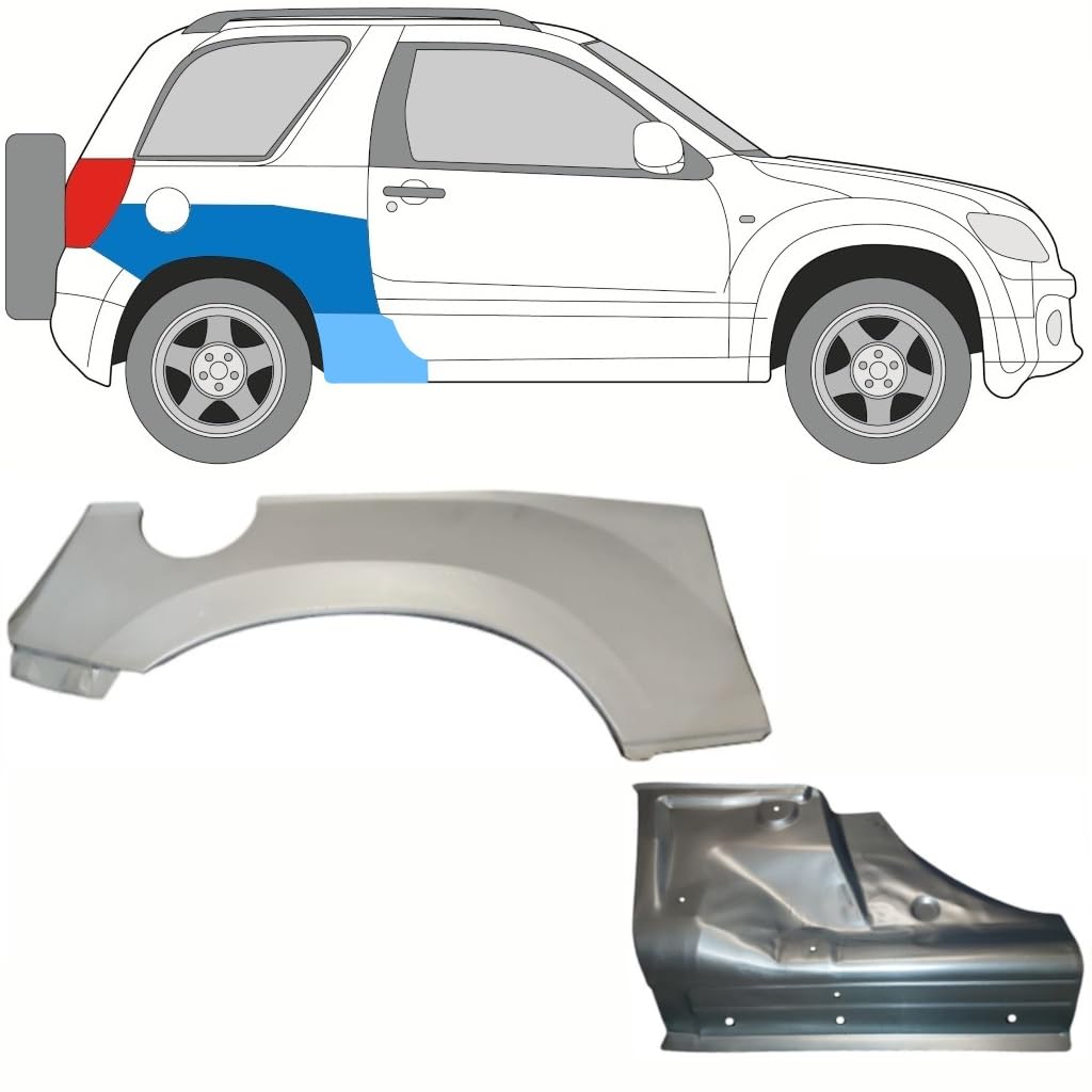 Reparaturblech Schweller + Kotflügel hinten für Suzuki Grand Vitara 2005-2014
