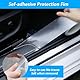 2 x Carbon Folie Autofolie Transparent Schwarz,Kratzfest Lackschutzfolie Auto Einstiegsleisten Schutzfolie,3D Carbonfolie Selbstklebende für Fahrrad Motorrad Auto(10 x 300cm/7 x 300cm) + Abstreifer