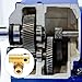 uxcell Worm Gear Set - 0.5 Module 20:1 Reduction Rate 4mm Hole Dia Gear Shaft and 4mm Hole Dia Gear Wheel 20T Drive Gear Box (Brass)