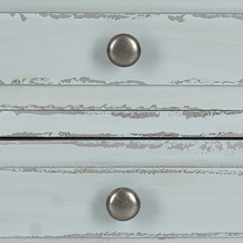 Safavieh Home Collection Lori Pale Blue And White Smoke 2-Drawer End Table #TOP4