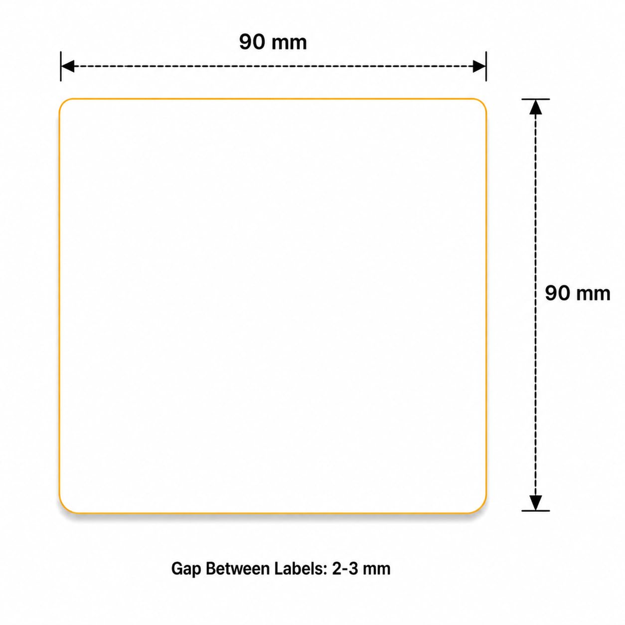 Etichette termiche 90x90 mm su rotolo – Etichette Cartone Grandi Quantità – 8 rotoli 3200 etichette – Senza nastro – TSC Godex compatibili – Labex Label
