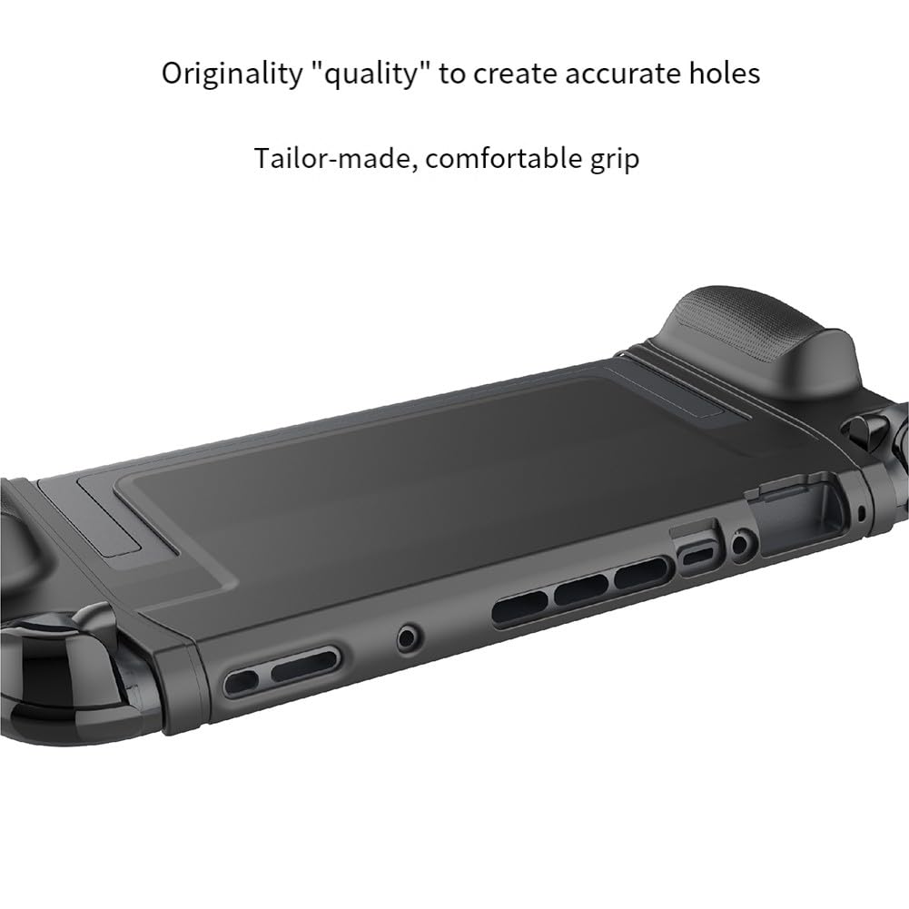 Custodia protettiva antiscivolo in silicone per console Switch 2, colore nero, impugnatura testurizzata per cover in TPU con design preciso e leggero