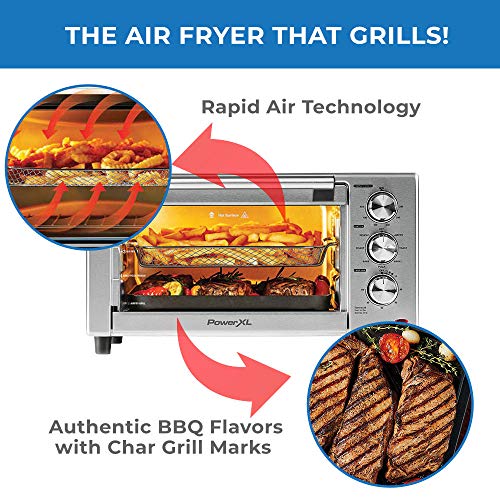 PowerXL Air Fryer Grill 8 in 1 Roast, Bake, Rotisserie, Electric Indoor Grill (Stainless Steel Deluxe) - Thumbnail 7