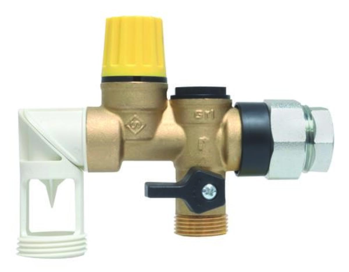 SOMATHERM FOR YOU - Gruppo di Doppia Sicurezza in Teflon Orientabile con Raccordo Dielettrico - Ideale per Proteggere le tue Installazioni Dall'Acqua Calcarea - Dimensione: 1/2"