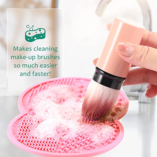 Norate Makeup Brush Cleaner Solution, Makeup Brush Cleaner Mat, Make Up Brush Cleaner Cleanser, Silicone Brush Cleaning Mat, Makeup Cleaner For Makeup Brushes & Tools, Stocking Stuffers For Women #TOP3