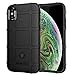 iPhone Xs MAX case, LABILUS (Rugged Shield Series) TPU Thick Solid Rough Armor Tactical Protective Cover Case for iPhone Xs MAX (2018) - Dark Black