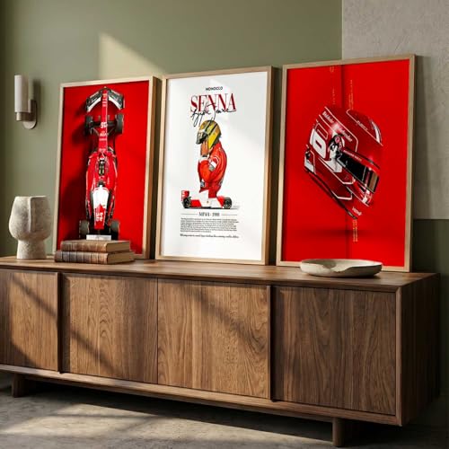 Image of walllane Big Formula 1 Framed Posters Gift Items for Boys Room Wall Decoration Bedroom Living Room Office Studio Decor | Car Poster Frame for Wall Decor Set Of 3 Size (19x25 inch)