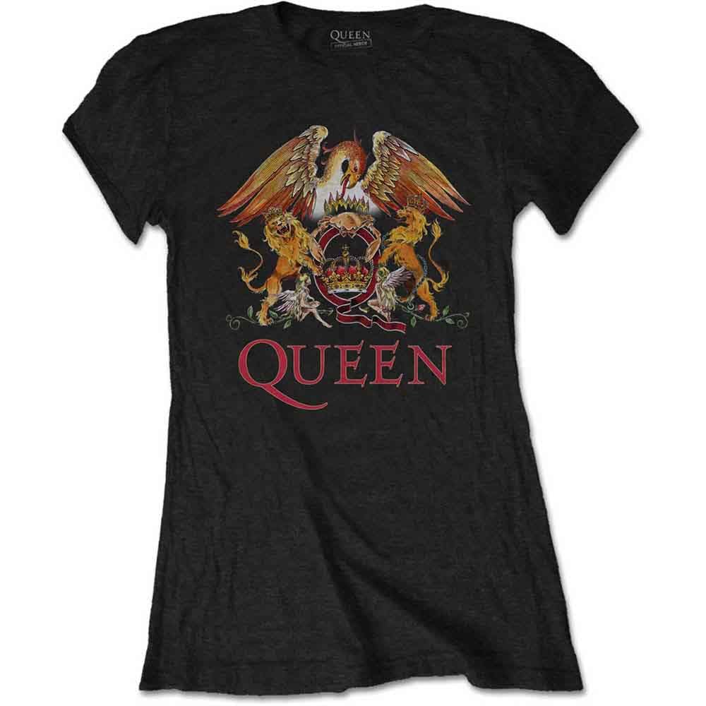 Rockoff Trade Damen Queen Classic Crest T-Shirt, Black (Black Black), XX-Large