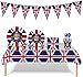 Bdecoll Juego de accesorios de fiesta con la bandera de Reino Unido con la mejor bandera británica, para fiestas de cumpleaños de niños, juego de decoración para fiestas de 16 invitados (1)