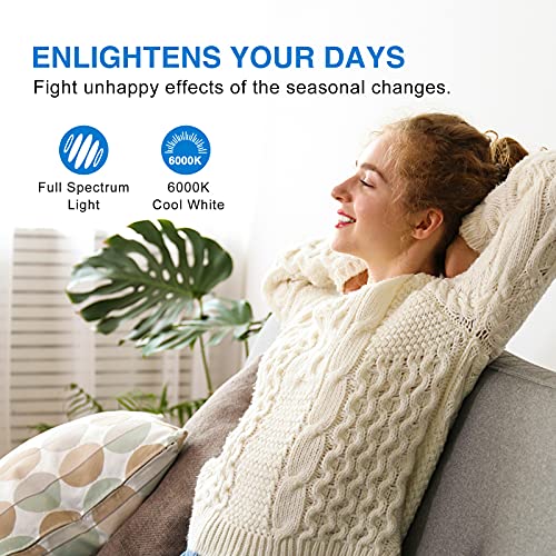 Borccdit LED LIGHT BULBS Full Spectrum Light Bulb 4Pk, 6000K Natural Sunlight Bulbs thumb #4
