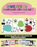 Kunstaktivitäten für Kinder: 20 vollfarbige Kindergarten-Arbeitsblätter zum Ausschneiden und Einfügen - Monster 2