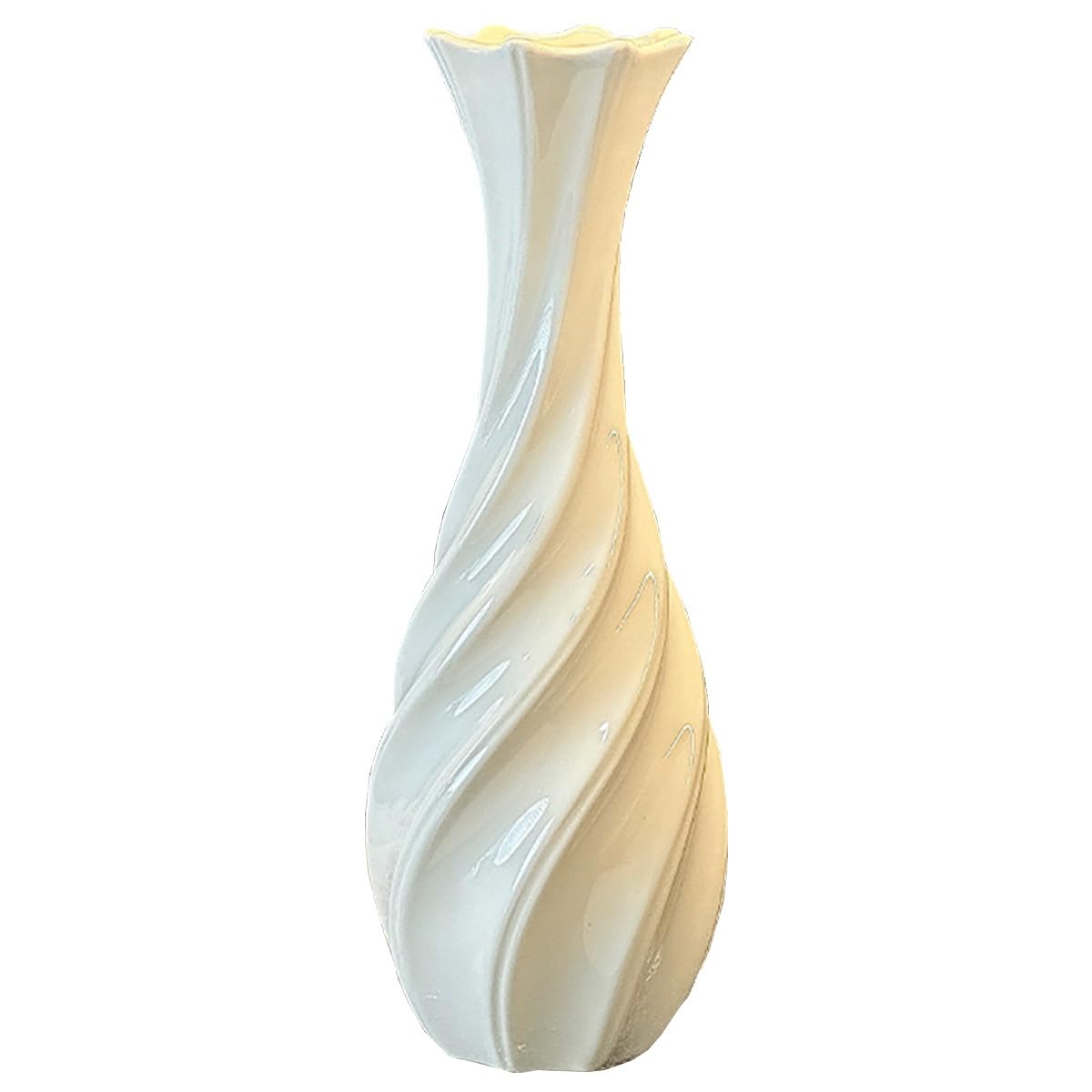 Ceramic vase， Small Modern Farmhouse Vase for Pampas Grass(/White,B)