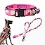 Pink Camo SET(collar+leash)