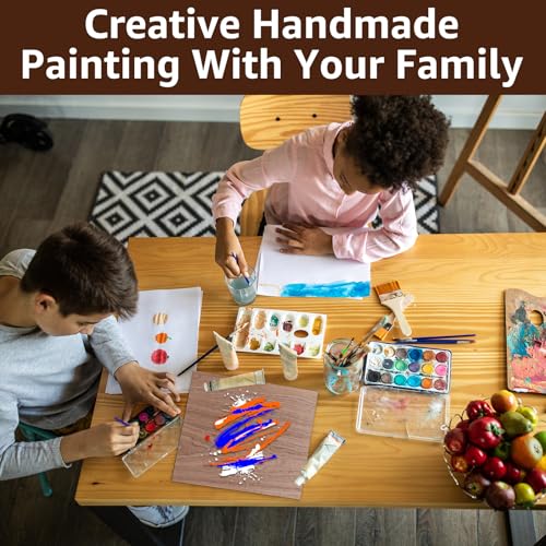 SHUESS 6er Sperrholzplatten 300 x 300 x 6 mm – Natürliche Walnuss Multiplex Platte für Laserschneiden DIY Bastelholz Sperrholz – Glatte Sperrholzplatte für Modellbau Brandmalerei Malerei Holzarbeiten