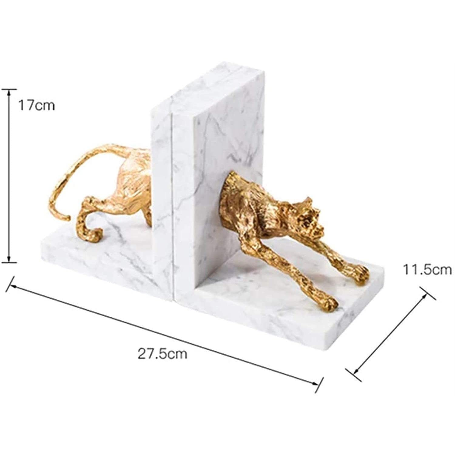 Fermalibri a forma di leopardo portafortuna, in rame, oro, marmo, leopardo, decorazione creativa in rame, decorazione per la casa