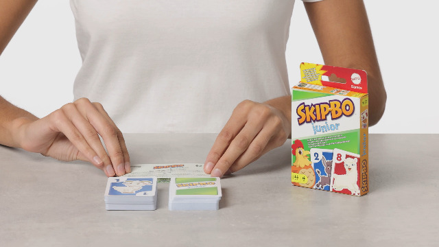 Jeu de cartes - MATTEL GAMES - SKIP-BO Junior - 112 cartes - 2 niveaux - 5 ans et + - Jeux - Jouets