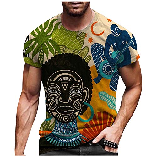 Shirts for Men 3D Printing Round Neck Short Sleeve Fashion Casual Personalit T-Shirt Summer Men Tee Casual Top Blouse