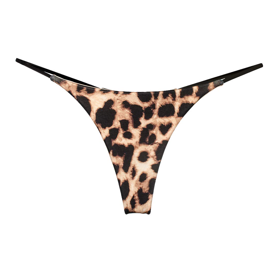 Photo 1 of SAKVILSEC Women Underpants Seamless Thong Temptation Underwear High Waist G-String (M, Leopard-print)