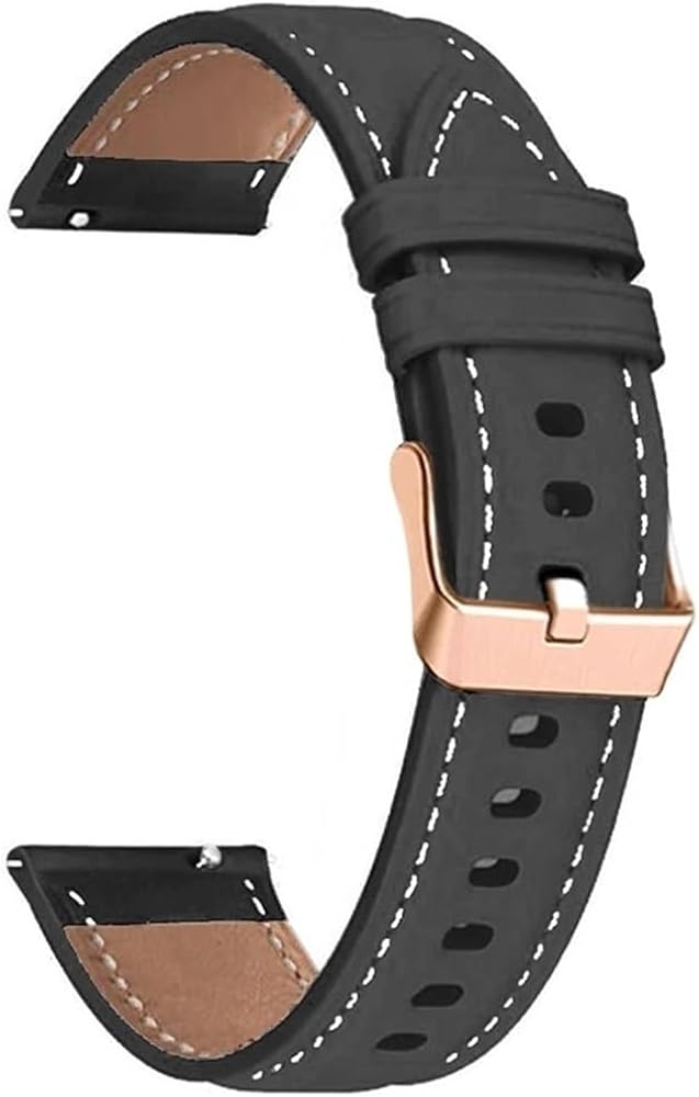 Silicone / Leather Band For Garmin Vivoactive 3 Venu SQ 2 Plus 645 245 158 Strap - View #12