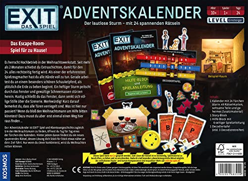 Kosmos 683009 EXIT - Das Spiel Adventskalender, Der lautlose Sturm, mit 24 spannenden Rätseln ab 10 Jahren, Escape Room… – Bild 3