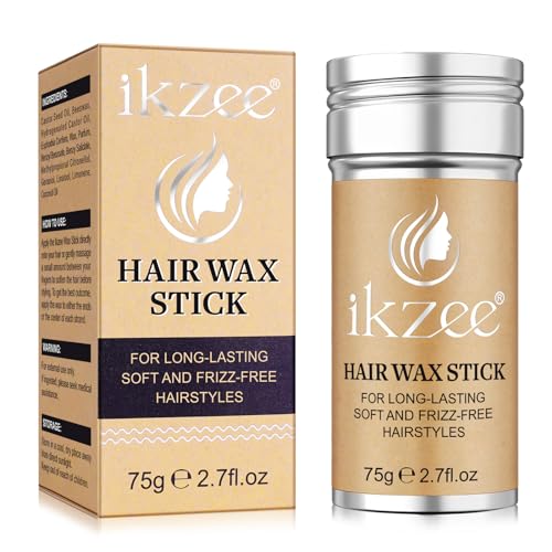 Palo de cera para el cabello, Barra Cera Pelo Mujer,Hair Wax Stick Pelos,Sueltos Cera capilar para hombre, Barra de cera capilar para fijación potente, Anti Frizz Formato Rolon de Peluqueria,75g