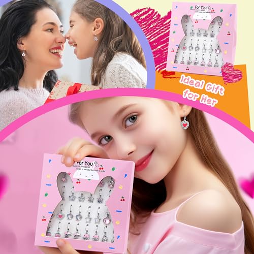 Image of BESTEEL 16 Pairs Hypoallergenic Earrings Set for Girls Women - 316L Surgical Stainless Steel Leverback Dangle Huggie Hoop Earrings Jewelry for Sensitive Ears - Small /Cute - Silver /Gold