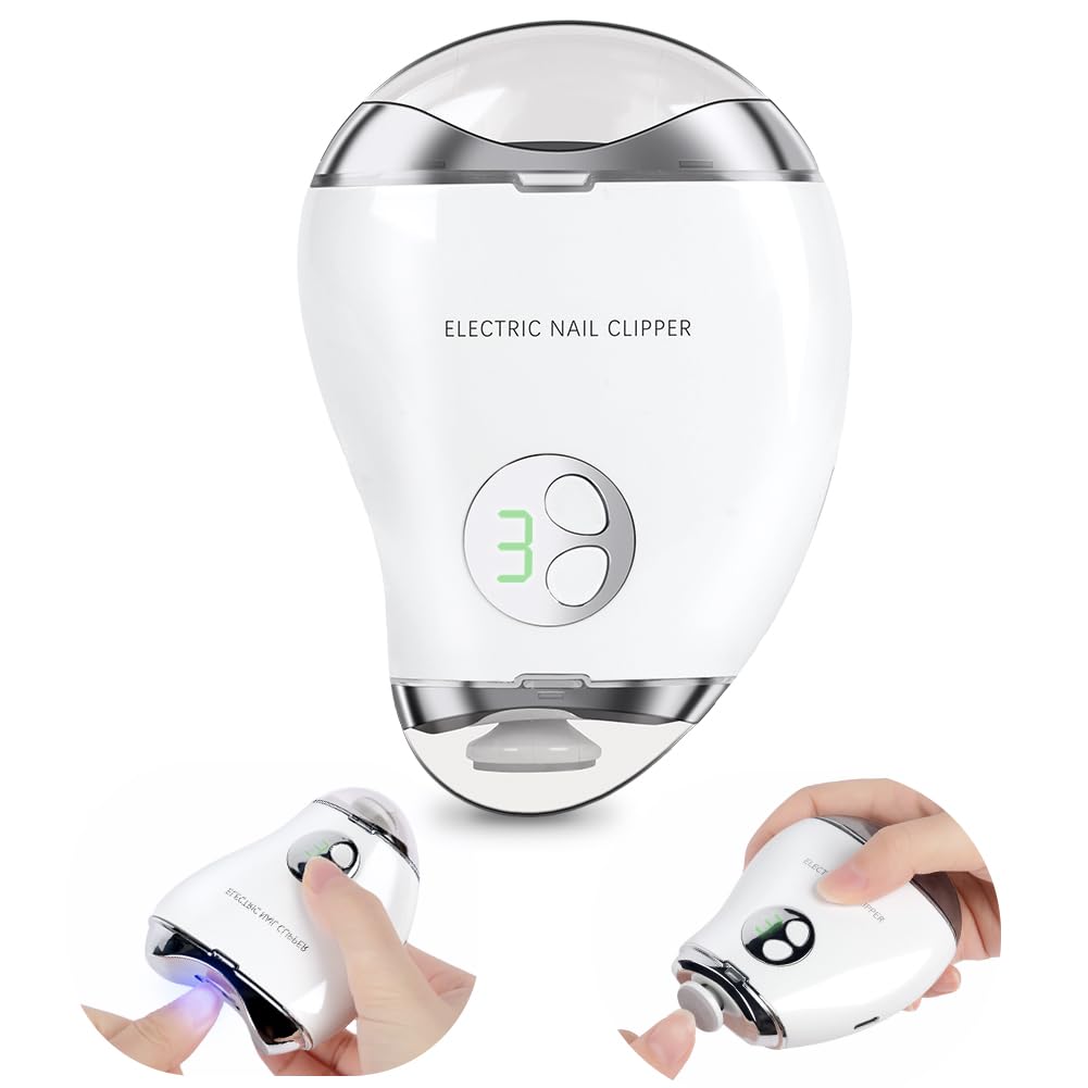 LOPHE Coupe-ongles électrique 2 en 1 pour bébé - Vitesse réglable - Lime à ongles électrique pour bébé et adulte - Silencieux et sûr