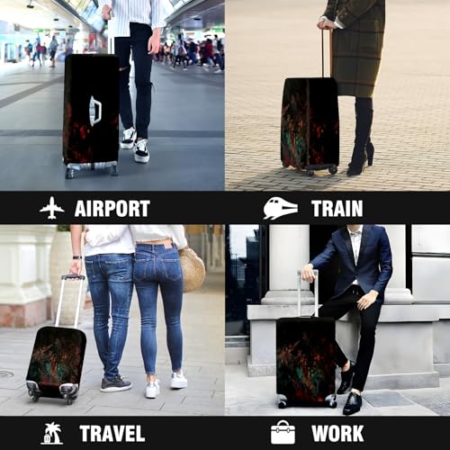 Travel Luggage Cover Suitcase Protector Scratch-Resistant Fit Not Included Suitcase Multicolored Abstract XL-30-32in4