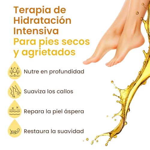 Mascarilla para Pies Hidratante – Foot Mask con Manteca de Karité, Aceite de Jojoba y Vitamina E – Mascarilla Pies para Talones Agrietados y Piel Seca – 6 Pares - imagen 2