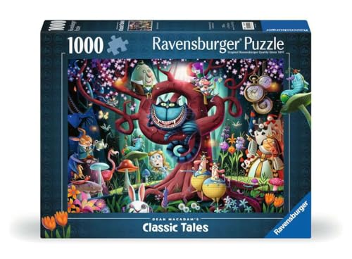 Ravensburger - Most Everyone is Mad - 1000 Piece Jigsaw Puzzle - Stunning Rendition of Alice in Wonderland - Bold, Imaginative Scene - Ideal Gift - Frameable Art - Screen-Free Fun - Puzzles for Adults