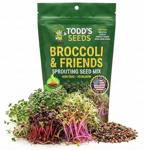 Todd's Seeds Broccoli and Friends Sprouting Seed Mix: Broccoli, Crimson