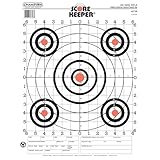 Champion Range and Target Score Keeper Fluorescent Orange Bull 100-yard Sight-in Rifle Target (Pack of 12) (45726)