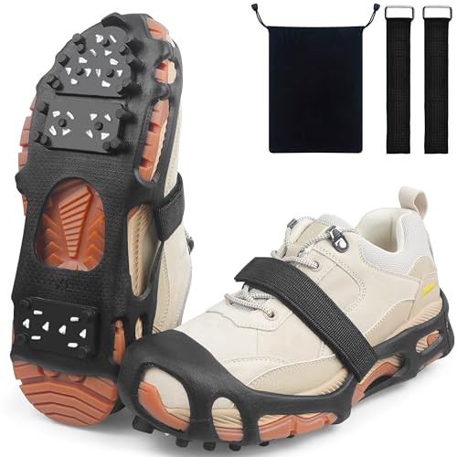 Crampons de traction en acier robuste pour randonnée homme et femme