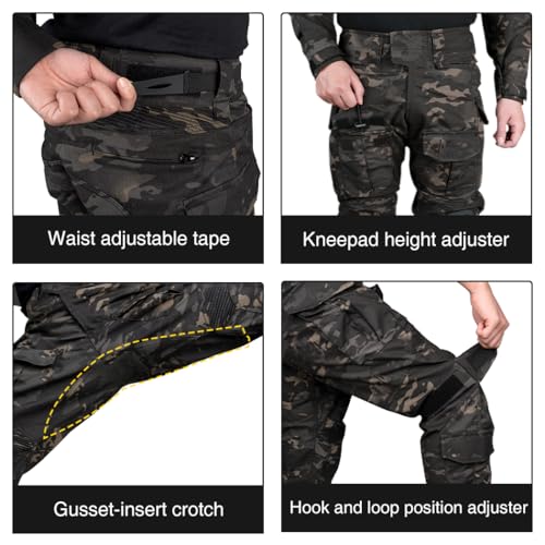 image for IDOGEAR OUTDOOR Tactical Men's G3 Combat Pants with Knee Pads Camoufla