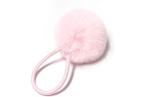 SUSULU Furry Hair Elastic Bands: A Fetching Hue of Pink for Locks